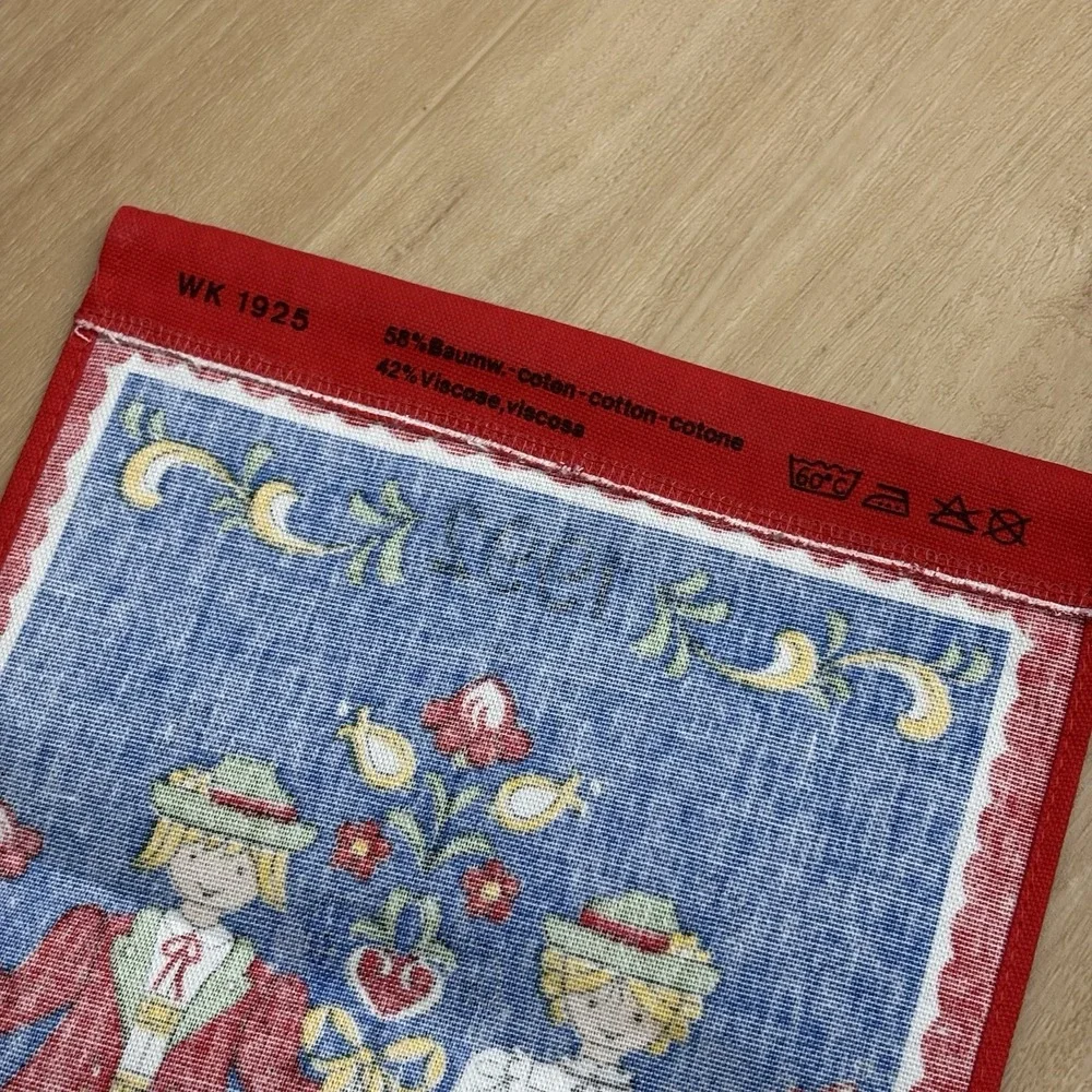 1992 Cloth Hanging‎ Calendar German Decorative Tea Towel
